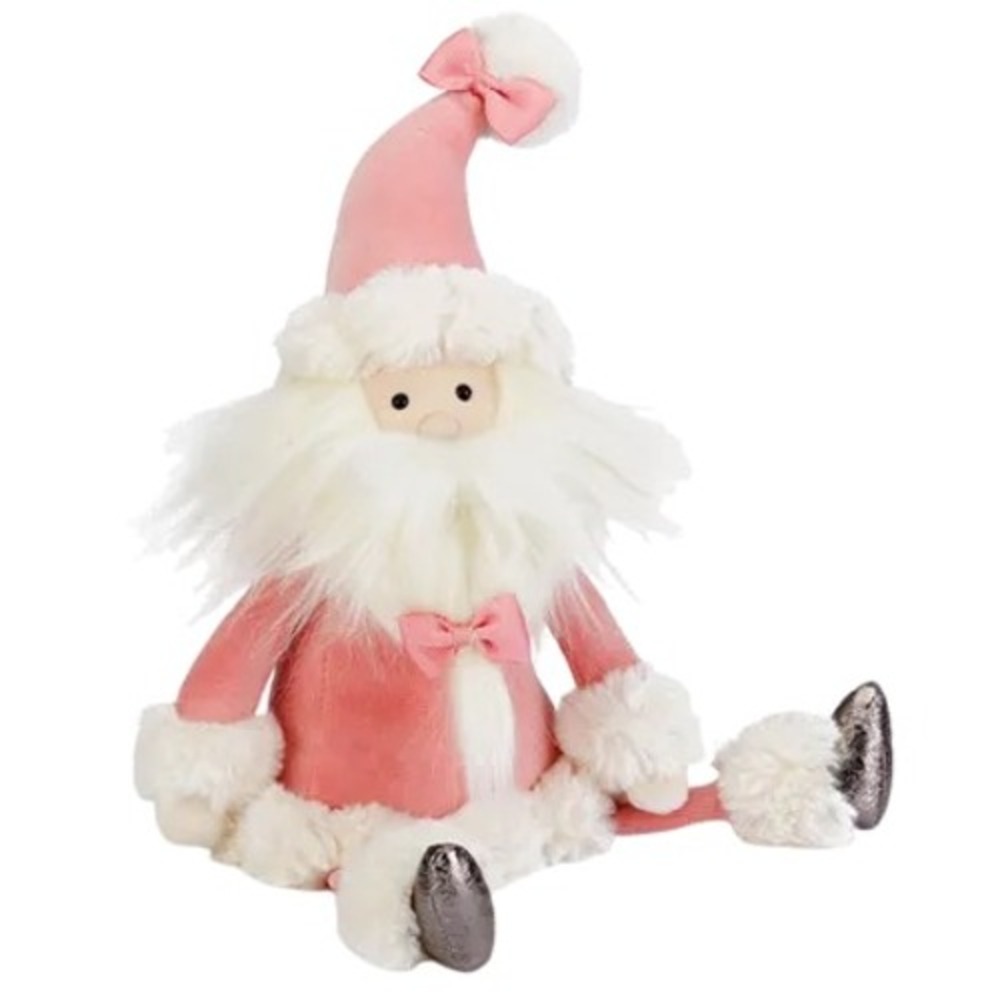 Jellycat Splendid Santa Retired Pink Velour Rare Plush Christmas Holiday Toy NEW